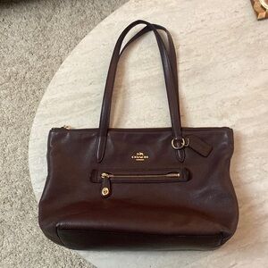 Coach purse, plum color, tote bag